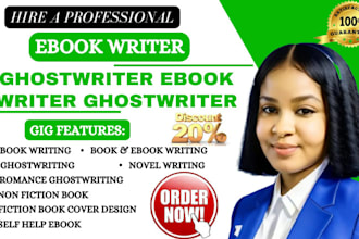 ghostwrite 30,000 words ebook, best selling ebook writer and romance ghostwriter