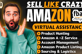be your amazon fba virtual assistant for amazon private label, amazon expert va