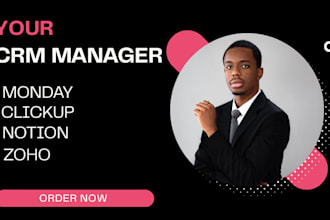 be you go to CRM expert, monday com notion airtable clickup n8n automation