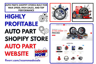 design auto parts shopify store automotive store automobile auto part website