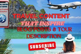 build and setup a captivating traveling blog post tour website content