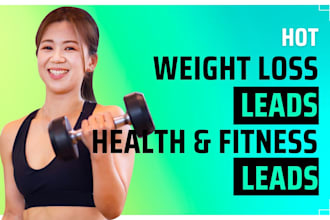 generate hot weight loss leads health and fitness leads weight loss diet plan