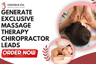 generate massage leads chiropractor leads massage therapy website spa leads