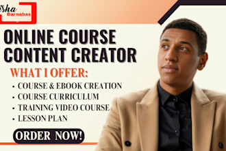 create online course content, course video, ppt, kajabi course website promotion