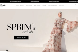 design abaya shopify store clothing store islamic shopify website