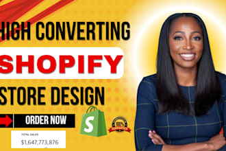 create shopify website design, shopify store design, dropshipping store