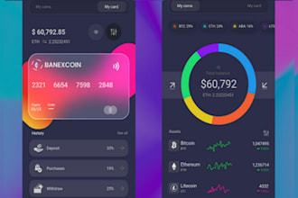 develop crypto wallet app, blockchain app, exchange app, wallet app