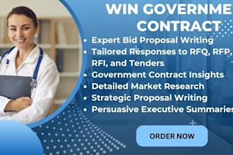 win government contract, grant proposal, rfp, rfq, rfi, bid proposal