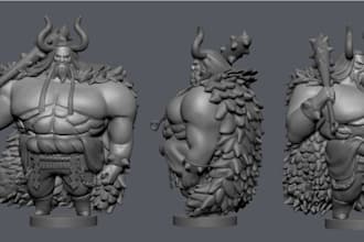 sculpt 3d model in stl file,cut and key model,cult3d,action figure for printing