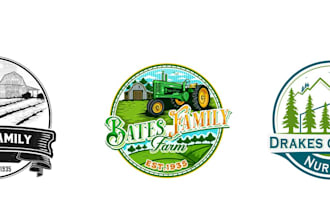 design creative farm agriculture and garden logo