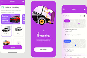 develop car wash app, rental app, property app, real estate app
