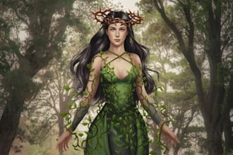 do any illustration and concept art digital painting