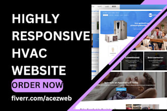 design hvac construction roofing plumbing air duct handyman contractor website