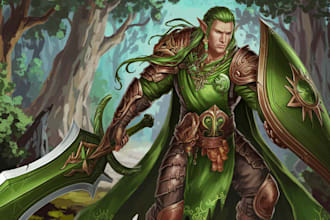 draw your game art professional artwork, steam capsule, 2d game gui, superheroes
