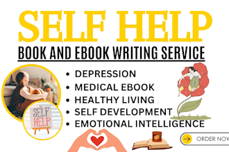 be your self help journal ebook writer, ebook ghostwriter workbook ebook editor