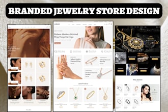 design branded jewelry website jewelry accessories store jewelry shopify website