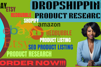 do etsy, ebay, shopify and amazon SEO product listing