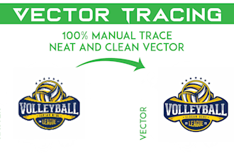 do vector tracing, convert logo to vectorize image, png to vector file