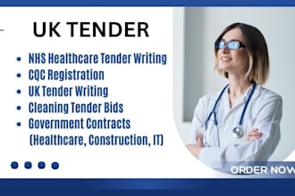 uk tender, healthcare tender, bid proposal, cqc registration, business plan,