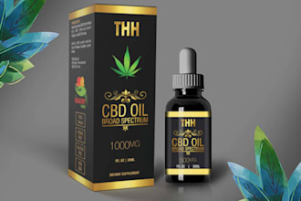 create cbd vape cigarette pouch bag box label design