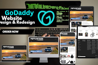 godaddy website, godaddy redesign, godaddy design business website