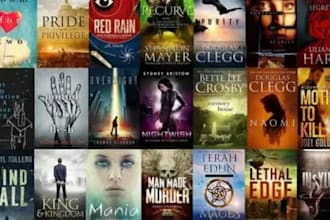 design fantasy book cover, horror, ebook cover design, romance ebook cover