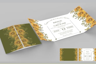 design foldable invitation card
