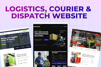 develop logistics website, dispatch website, courier service website