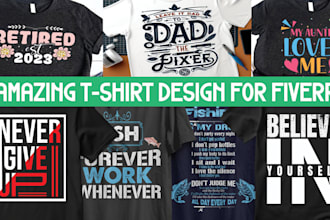 do tshirt design for merch by amazon,etsy with keywords