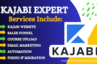 do kajabi website design, kajabi online course, sales funnel, kajabi expert