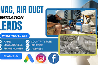be your facebook ads expert for your hvac, air duct ventilation leads generation