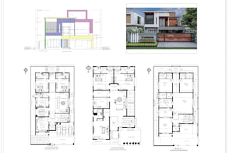 draw floor plans, elevation drawings and section drawings