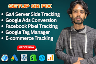 setup ecommerce server side tracking, conversion API, google analytics 4 via GTM