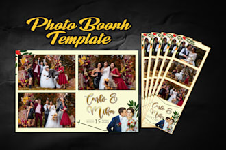 do a creative photo booth template ,360 overlay transparent