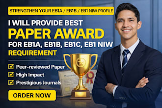 write and publish best paper award for eb1a, eb1b, eb1c, eb1 niw requirement