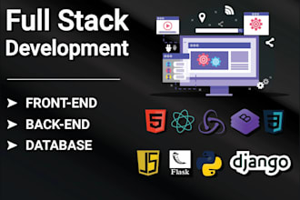 be full stack web developer react, python, django, flask AWS