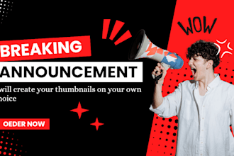 design mind blowing thumbnails  for you