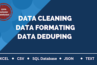 clean, dedup and organise your excel and CSV data