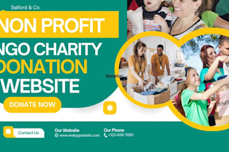 design charity, ngo website, crowdfunding, donation and nonprofit website