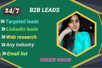 do b2b lead generation and find valid emails from linkedin