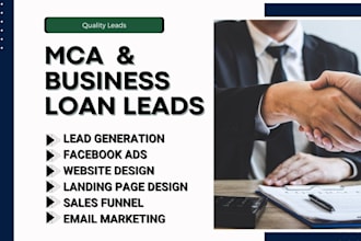 generate good mca leads or merchant cash advance business loan leads website