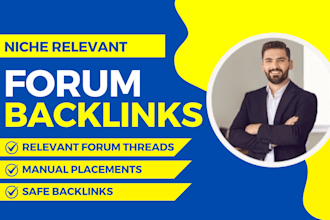 do niche forum backlinks with natural relevant forum posting