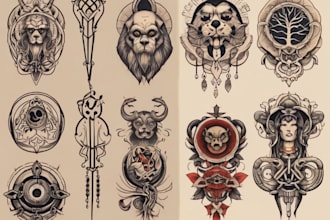 draw a realistic tattoo design
