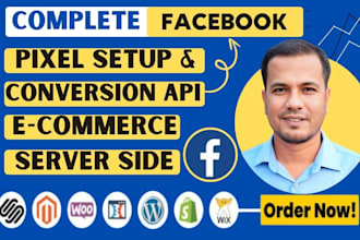 setup meta pixel facebook conversion API,ga4 ecommerce tracking  by GTM