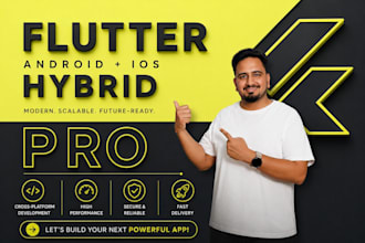 be flutter developer or react native app developer for android app and ios app