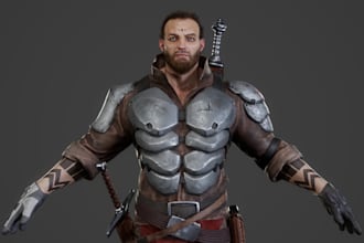 3d game character,rig ue5,vr ar,uv mapping, retopology using dynamesh, zremesher