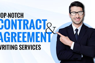 be your contract lawyer to write any legal contracts, agreements