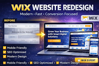 wix website redesign and revamp for business sites