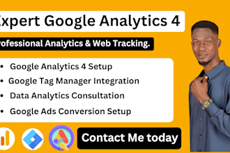 setup google analytics, ga4 ecommerce conversion tracking to shopify website
