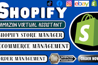 be your shopify amazon virtual assistant, shopify manager and ecommerce
